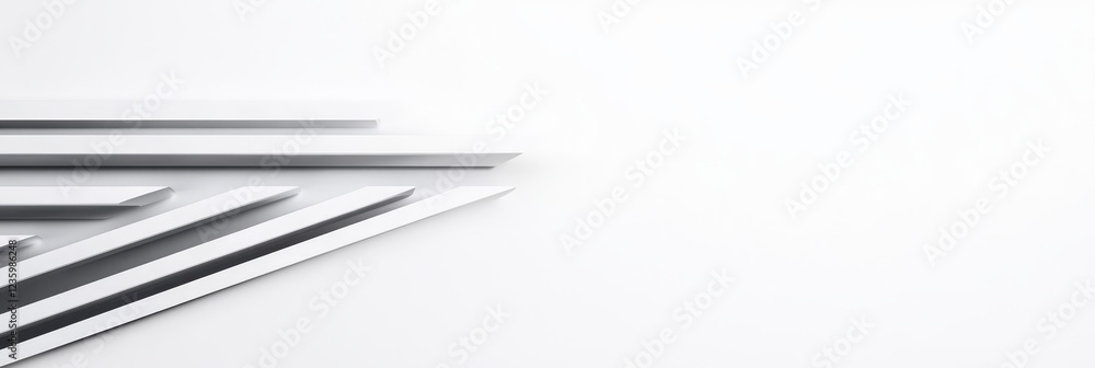 Poster minimalist design with geometric lines and white background - a sleek representation of modernity fe