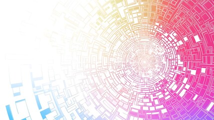 Obraz premium Abstract geometric pattern, radial design, futuristic background, potential for presentation or website backdrop