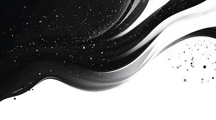 Abstract black and white wavy lines background.  Possible use graphic design, digital art