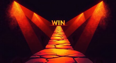 Path to goal, success, winning and religious Road for peace and personal growth. banner background for leadership