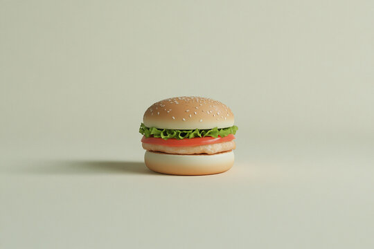 Tasty burger on black background