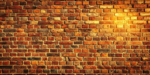A textured brick wall illuminated by warm sunlight, creating a captivating backdrop for architectural and design projects.