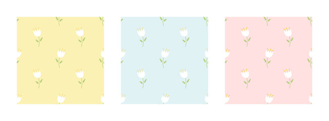 Seamless floral pattern, summer ditsy print with hand drawn wild flowers. Abstract flowers. Vector illustration for design of dress, phone cases, covers, wallpaper, wrapping paper, backgrounds