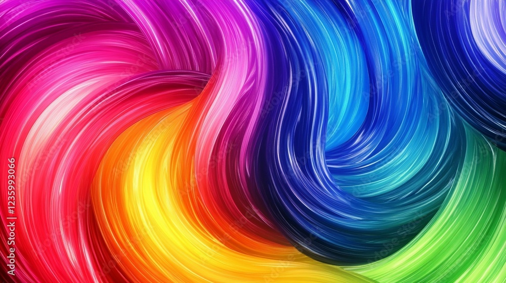 Poster abstract flowing vibrant colors creating dynamic swirl pattern wallpaper