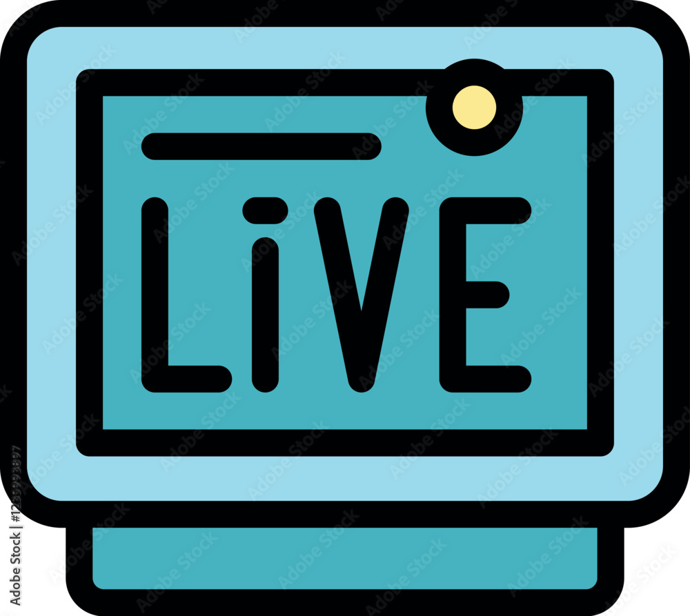 Poster live streaming video player interface is displaying live content, symbolizing real time broadcasting