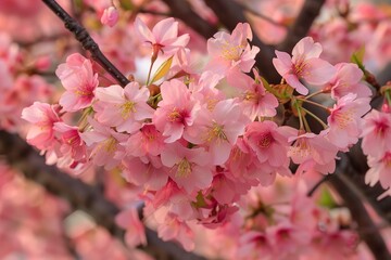 Obraz premium A Sakura Japanese Flower or Pink Cherry Blossom