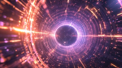 Obraz premium Futuristic Earth-centered network with glowing crypto nodes and IoT connections, symbolizing global digital connectivity.