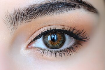 Close-Up of Realistic Eye with Unique Iris Colors and Detail
