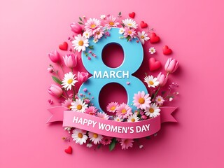 Charming floral design celebrates International Women's Day.