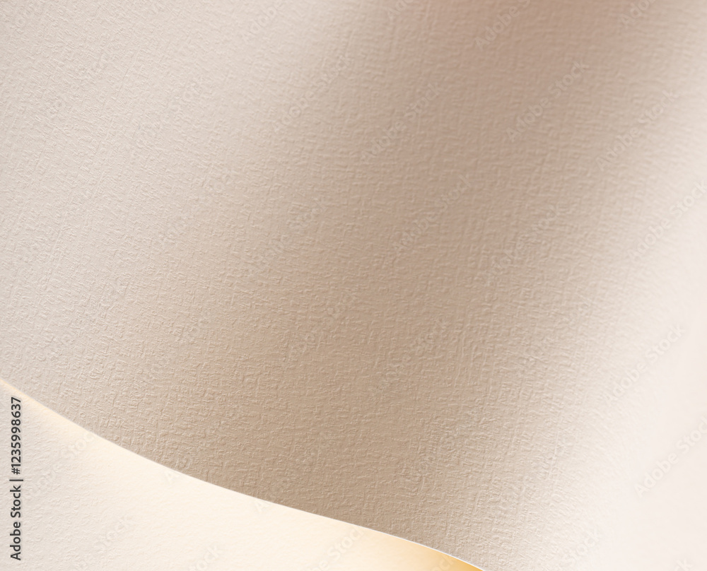 Poster A beige paper background with a textured surface, featuring soft tones and gentle curves with subtle folds. The interplay of light and shadows enhances its neutral and natural warmth, creating an