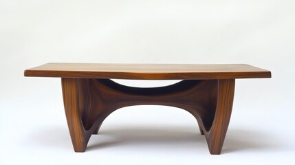 Mid-Century Modern Coffee Table Organic Wood Design