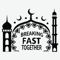 A grand iftar gathering inside a mosque courtyard, with 