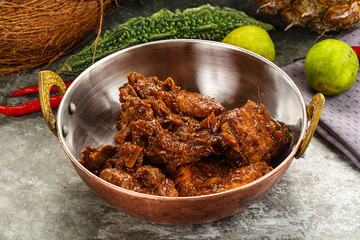 Indian cuisine - Vindaloo fish with spices