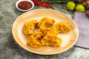 Tibetian Jal momo with sauce