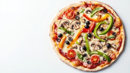 Vegetarian Pizza with Assorted Vegetables