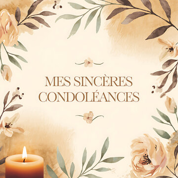 mes sinc&egrave;res condol&eacute;ances
