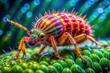 Fototapeta premium Intricate Patterns of a Green Ground Beetle