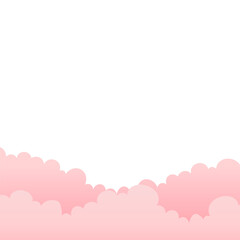 Valentine Cloud Pink Border Decoration