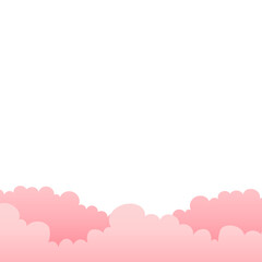 Valentine Cloud Pink Border Decoration