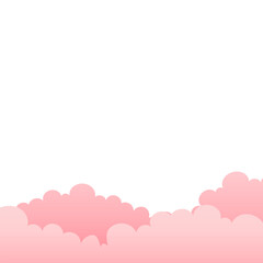 Valentine Cloud Pink Border Decoration
