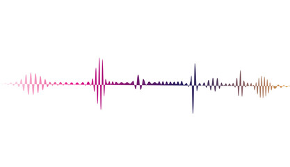 Heartbeat signal colorful glowing 
