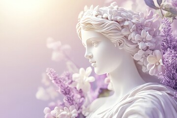 Statue of a Greek goddess Aphrodite. Digital artwork. Generative AI