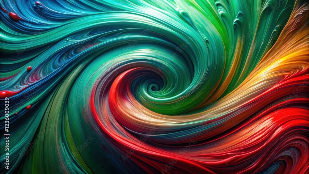 Fototapete a colorful abstract swirl of vibrant hues, creating a mesmerizing vortex of dynamic lines and swirli