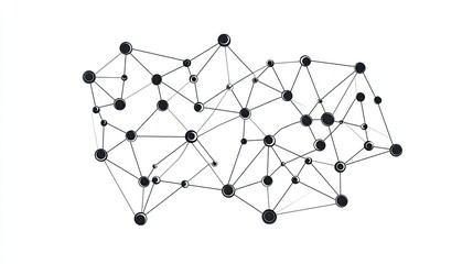 Network connecting dot polygon design.