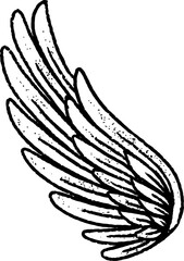 vintage wing illustration