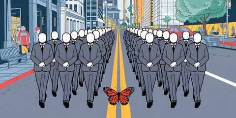 people in the city