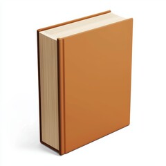 Book cover mockup standing upright with a blank design area, centered on a clean white background