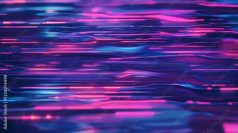 Aufkleber abstract digital lines glowing vibrant colors. possible use for technology background