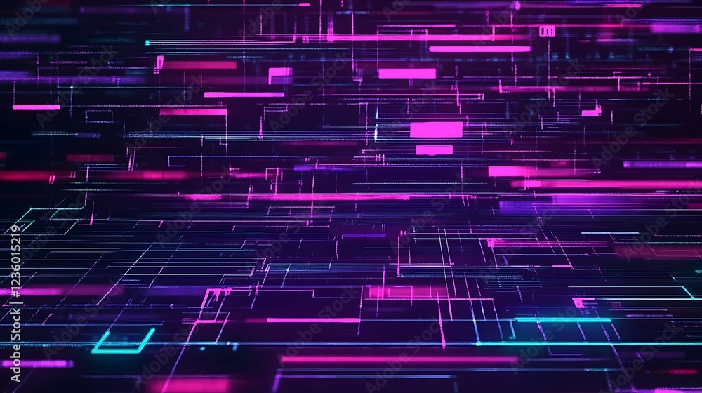 Poster abstract neon lines network background