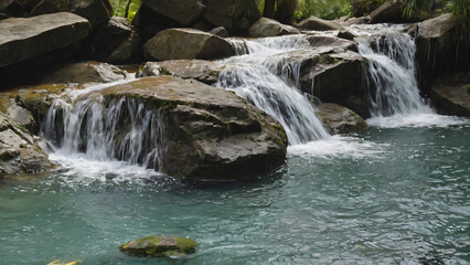 Obraz premium waterfall in the forest