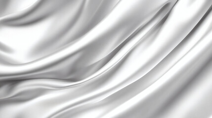 Obraz premium A sleek silver fabric with flowing waves and a smooth texture, perfect for sophisticated design elements