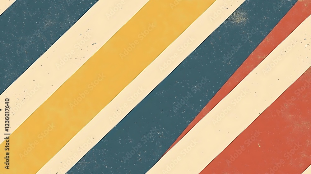 Poster Retro diagonal stripes background pattern