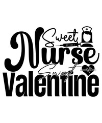Obraz premium Nurse Valentine SVG Bundle