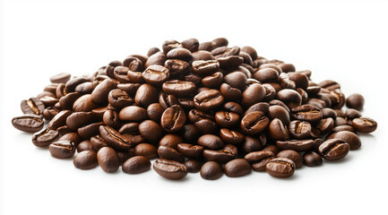Obraz premium Pile of Fresh Coffee Beans on Minimal Background