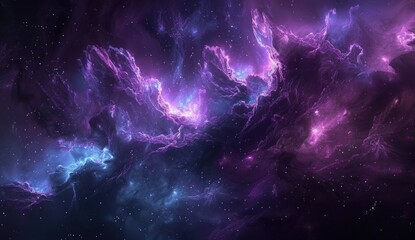 Obraz premium Purple and blue space filled with stars