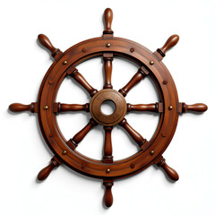 Old Vintage Wooden Steering Sheep Wheel