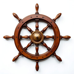 Steering hand wheel ship isolated