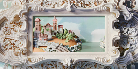 vintage frame on the wall of the house