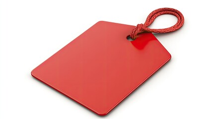 Red Shining Blank Tag