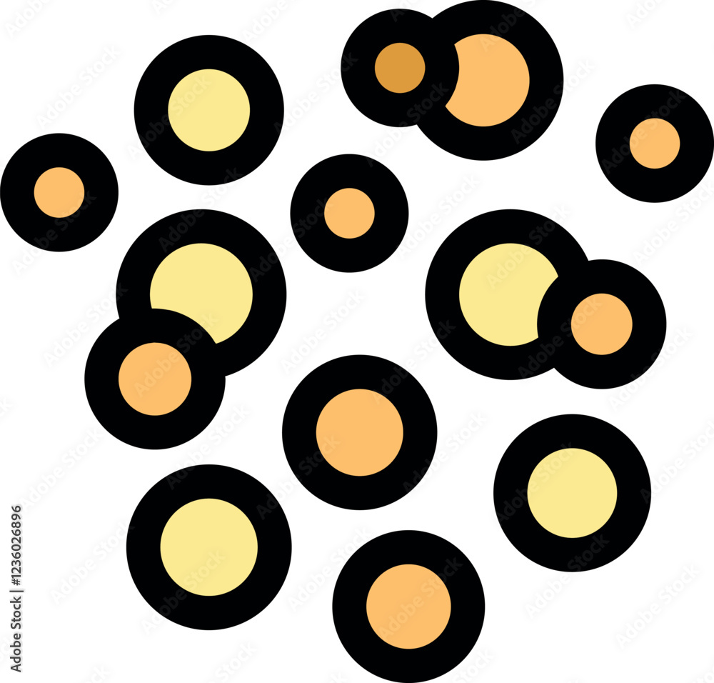 Aufkleber microscopic view of staphylococcus aureus bacteria, highlighting their characteristic circular shape