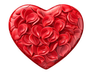 Obraz premium red heart made of petals