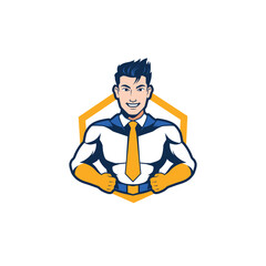 Office superhero logo