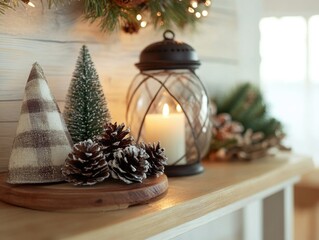 Seasonal Decorations on a Mantle