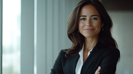 Fototapeta premium Business Professional Woman Smiling at Camera