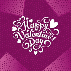 Romantic Valentine's Day greeting card with elegant hand-lettering 