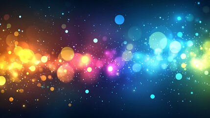 Obraz premium Abstract colorful bokeh lights background, suitable for digital design or website banner